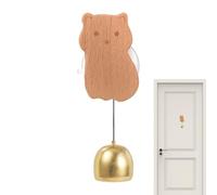 Cloche de propriétaire de magasin - Sonnette de porte en bois | Sonnette de porte suspendue Jingle Bells - Avec ventouse - Heurtoir de porte pour l'entrée d'affaires - Autocollant de réfrigérateur