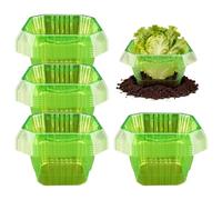 Cloche de protection pour légumes en forme de dôme de jardin pour la sécurité des semis | PVC transparent avec contrôle de l'humidité et bouclier pour réussir la plantation, la culture et le jardinage