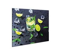 Cloche de protection pour plaque à induction en céramique | Crédence en verre de cuisine | Grande planche à découper | Panneau en verre trempé pour plan de travail par semUp 60cm x 52cm Multicolore