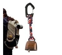 Cloche de sécurité pour randonnée - Alarme extérieure en métal de 14 cm, équipement en fer rétro, outil d'alerte sonore portable, cloche porte-clés | Équipement de protection de la vie