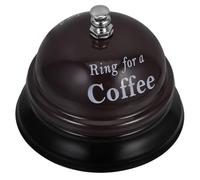 Cloche de Service de Bureau Pression, en Alliage D'aluminium | Finition Café Élégante, Usage Non Électrique, pour Cafés, Stations de Soins et Assistance aux Aînés