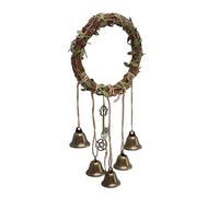 Cloche de Sorcière, Couronne de Cloche de Sorcière Porte-Bonheur Naturelle pour Mur (Type A (12 cm/4,7 Pouces de diamètre))