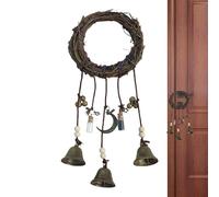 Cloche De Sorcière pour Porte,Couronne de Carillons Éoliens pour Halloween - Carillons à Vent Décoratifs pour Décor Extérieur Halloween Fête Jardin Entrée Patio