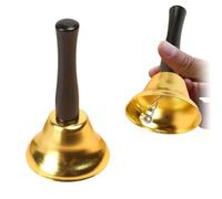 Cloche de table, sonnette de table, sonnette de réception en métal (sonnette dorée)