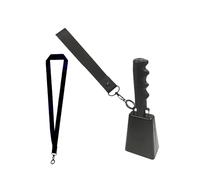 Cloche de vache avec poignée pour faire du bruit - Cloches de vache en métal - Percussions durables avec poignée pour sport, événement, football