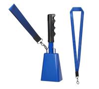 Cloche de vache avec poignée pour faire du bruit - Cloches de vache en métal - Percussions durables avec poignée pour sport, événement, football