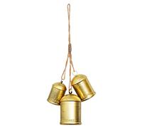 Cloche de Vache de 45, 7 cm Long, Rustique, Vintage, à Suspendre au Mur, Porte-Bonheur, 3 Cloches Noël Portables pour décoration Porte, Couronne d'arbre Noël, à Suspendre