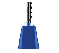 Cloche de vache en acier avec poignée pour événements sportifs, encouragements et fêtes, bruyante pour football, baseball, football, basket-ball, marathon et concerts (bleu)