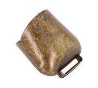 Cloche de vache en fer robuste conçue pour un son clair pour un suivi facile des animaux, idéale pour la gestion du bétail (grande bronze)