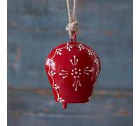 Cloche de vache rouge - commerce équitable (11 x 9 x 6 cm)