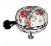 Cloche de vélo BASIL Big Bell Bloom motif floral sonnette Ding Dong blanche Ø...