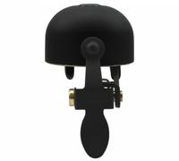 Cloche De Vélo Crane E-NE Tout Noir, Ø Barre : 22,2 Mm À 31,8 Mm, Look Rétro
