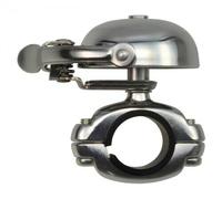 Cloche De Vélo Mini Rétro Suzu Polie Argent/Support En Fonte