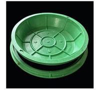 Cloche d'égout invisible réglable avec e - 70 x 70 cm - Couvercle en plastique pour pavés de jardin - Entretien facile - Design F pour traitement des eaux usées
