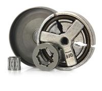 Cloche d'embrayage avec Pignon Flottant et embrayage pour tronçonneuse à éclater | Diamètre de la cloche 71 mm | Diamètre de la fraction 67 mm | Diamètre du trou d'embrayage 10 mm | Pièce de rechange