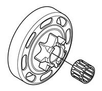 Cloche d'embrayage/pignon chaîne tronçonneuse McCulloch CS 410 Husqvarna 435/440 avec cage à rouleaux barilemoto