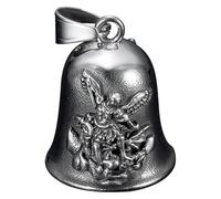 Cloche d'équitation - Bel ange - Charme en acier titane pour la sécurité du conducteur - Cadeau punk élégant pour motards, anniversaires ou souvenirs de voyage