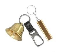 Cloche d'ours en laiton avec sifflet attaché pour activités de randonnée et de camping (style A)