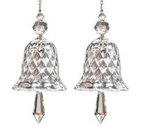 Cloche en cristal synthétique - Carillon à vent à prisme en verre à suspendre - Cloche de sapin de Noël transparente arc-en-ciel pour intérieur ou extérieur - Décoration de jardin
