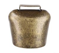 Cloche en fer haute performance pour vache et mouton - Son clair - Pour la sécurité des animaux (bronze moyen)