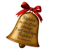 Cloche en métal avec versets de la Bible, décorations de-B