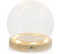 Cloche en verre, dôme d'affichage de cloche, couvercle de dôme en verre transparent, 1 ensemble de couvercle en verre, dôme de cloche avec base, cloche en verre, présentoir lumineux, dôme, cloche, pot