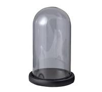Cloche en verre, dôme d'affichage de pot de cloche, couvercle de dôme en verre transparent, 1 cloche de dôme d'affichage en verre rond, pot de cloche de boule d'affichage de table décoratif avec base
