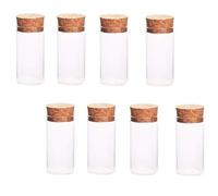 Cloche en verre, dôme d'affichage de pot de cloche, couvercle de dôme en verre transparent, 10 pièces de mini bouteilles en verre à dessus plat de 30 mm de diamètre, flacons en verre, bocaux en verre