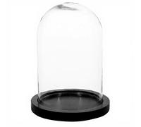 Atmosphera - Campana - vidrio y Madera - Transparente - H29-5 cm