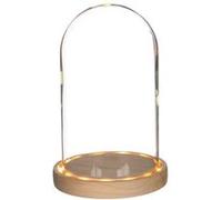 Cloche en verre lumineuse 21,5 cm x Ø 14 cm Transparent G