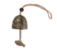 Cloche Feng Shui en Forme de Poisson Dragon, Carillon éolien Chinois Suspendu Feng Shui, Cloche Dragon Vintage avec Poisson, Porte-Bonheur, Cloche Feng Shui pour Maison, Porte,