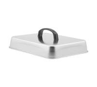 Cloche Fromage Fondant Grill - Couvercle Arrosage Acier Inoxydable - Couvercle Rectangulaire Poignée Résistante Chaleur | Accessoire Barbecue Pour Viande Fromage Teppanyaki Cuisson Extérieure