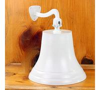 Cloche haut de gamme en fonte d'aluminium pour navires de la marine | Cadeaux Décor Pépinière | Nagina International… (7 Pouces, Blanc)