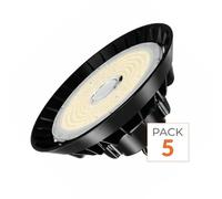 Cloche LED Industrielle 200W 120° NOIR - Pack de 5 - Blanc Neutre 4000K - 5500K