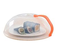 Cloche Micro-onde, Couvercle de plat pour assiette micro-ondes 26 cm Cuisine Cuisson Bouchon transparent anti-éclaboussures, couvercle chauffant pour micro-ondes, protecteur alimentaire résistant