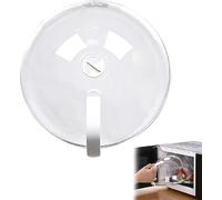 Cloche Micro Onde sans BPA, en Verre Imitation (Non Verre), Couvercle Anti-Éclaboussures avec Poignée, Trous De Vapeur Réglables, Idéal pour Petits Et Grands (23 Cm)