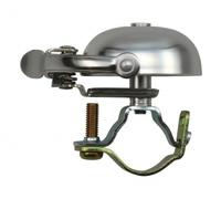 Cloche Mini Suzu Crane Bell Co. Pour Vélo Argent Mat, Look Rétro, Ø 45mm