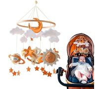 Cloche mobile pour berceau, carillon pour berceau - Hochet mobile pour berceau - Pendentif pour téléphone portable pour chambre de dessin animé, décoration amusante pour chambre d'enfant avec ca