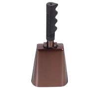 Cloche Noire Cloche à poignée en forme d'animal, cloche en métal for bétail, clochette for vaches, clochette de célébration, sonnette unique, son puissant, marron