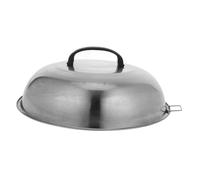 Cloche Plancha Inox Couvercle Argenté pour Wok Épais avec Poignée | Facile à Installer Nettoyer, Acier Inoxydable, Usage Famille et Restaurant, Solide