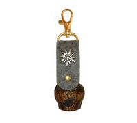 Cloche porte-clés souvenir 2 cm avec bande en feutre