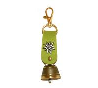 Cloche porte-clés souvenir 3 cm avec bande en feutre et décoration