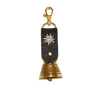 Cloche porte-clés souvenir 3 cm avec bande en feutre et décoration
