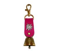 Cloche porte-clés souvenir 3 cm avec bande en feutre et décoration