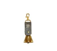 Cloche porte-clés souvenir 3 cm avec bande en feutre et décoration