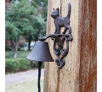 Cloche Porte D'entrée Cloche De Porte en Fonte Manuelle, Cloches Suspendues Intérieures Et Extérieures pour Porte D'entrée Patio Ranch Épicerie, Artisanat Robuste
