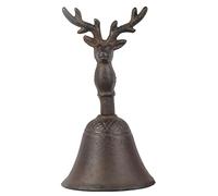 Cloche Porte D'entrée Horloge De Table Rétro en Fonte, Sonnette De Table D'intérieur Style Ferme, Sonnette De Service en Forme De Cerf pour Cour, Jardin, Réception