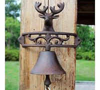 Cloche Porte Sonnette Fonte, Extérieur Église École Style Vintage Antique Grand Dîner En Fonte Cloche De Ferme En Fonte Sonnette Rétro Main Cloche Porte Décoration De Jardin Mode Tenture Murale Carill