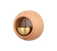 Cloche pour ouverture de porte, carillon éolien en bois en forme de C, autocollant avec cloche en laiton Carillon B Sonnette de porte en bois Shopkeepers