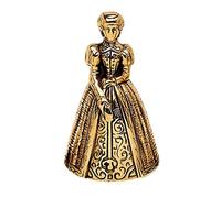 Cloche sonnette de table en laiton brillant dames damina '700